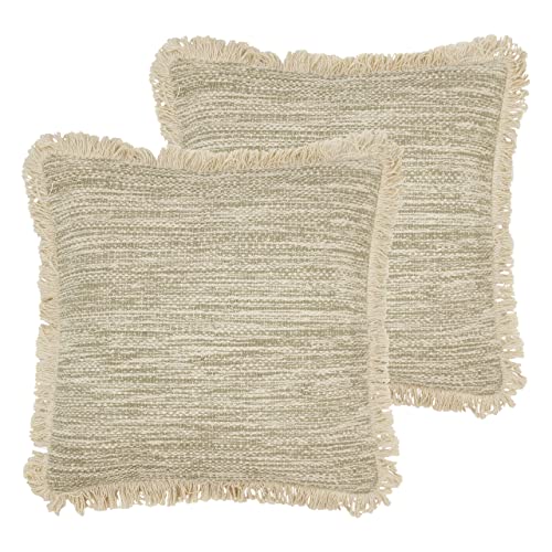 furn. Sienna Polyester gefüllte Kissen (Twin Pack), Baumwolle, Natural, 45 x 45cm, 2 von furn.