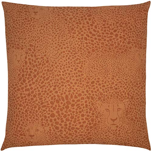 furn. Versteckte Cheetah Polyester gefülltes Kissen, Baumwolle, Terrakotta, 50 x 50cm von furn.