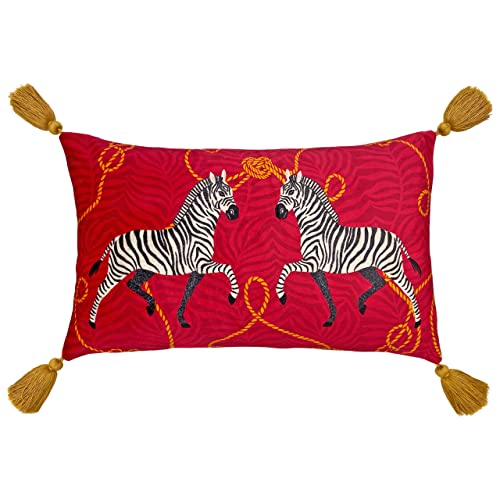 furn. Vivid Andalusische Zebras Kissen, Polyester, Orange von furn.