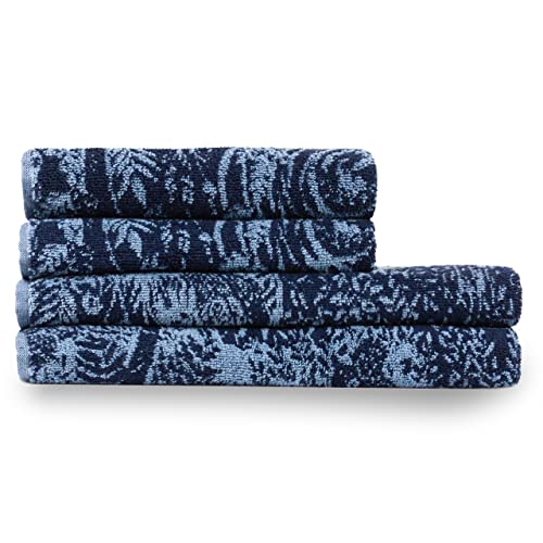 furn. Winter Woods Handtuch-Set, Baumwolle, Midnight von furn.