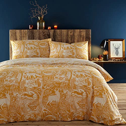 furn. Winterholz Bettdecken-Deckel-Set, Polybaumwolle, Ocker, 230 x 220 cm von furn.