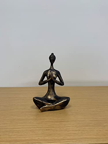 furni24 Wohnaccessoires Deko, Handgefertigt, Dekoartikel, Skulpturen,Statuen (Yoga-Frau in Bronze) von furni24