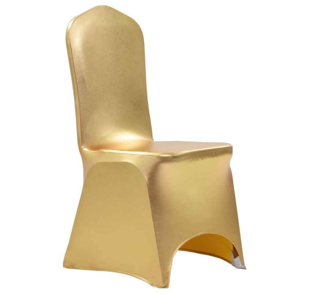 Hussen-Set 6 Stk. Stretch-Stuhlhussen Golden, furnicato von furnicato