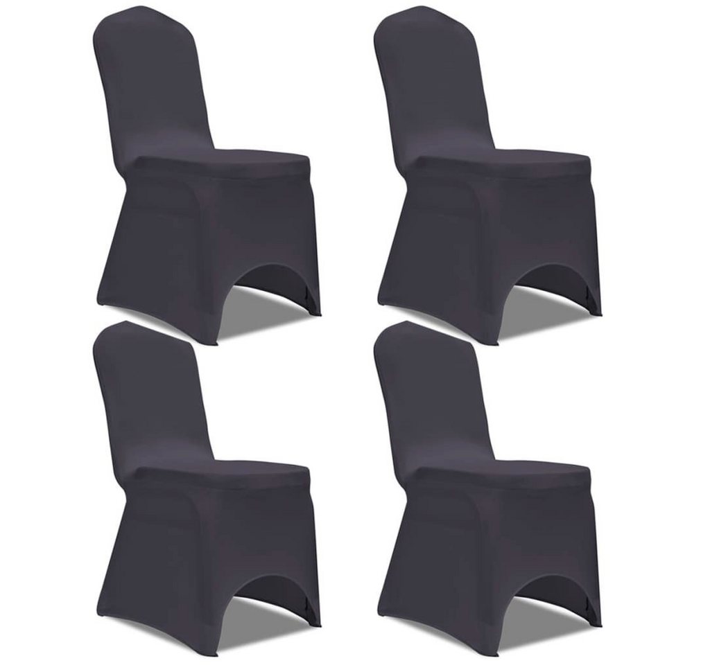 Hussen-Set Stretch Stuhlbezug 4 Stück Anthrazit, furnicato von furnicato