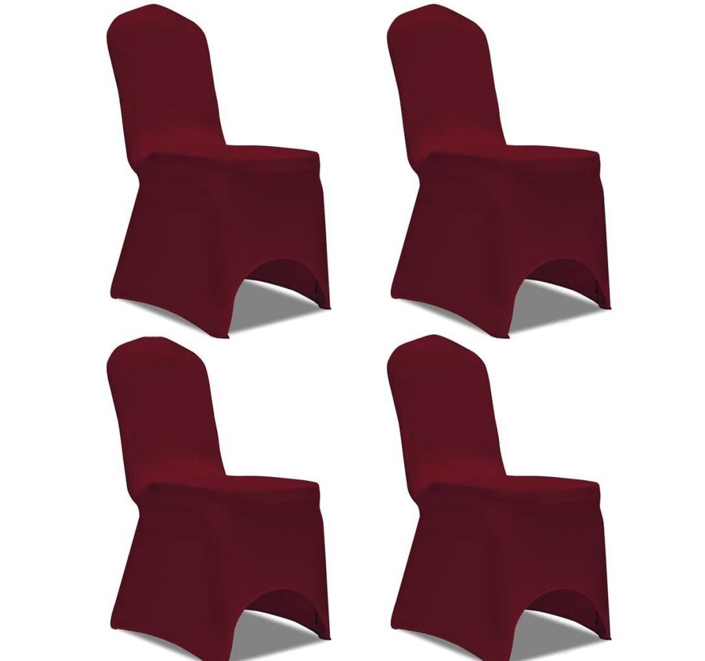 Hussen-Set Stretch Stuhlbezug 4 Stück Bordeaux, furnicato von furnicato