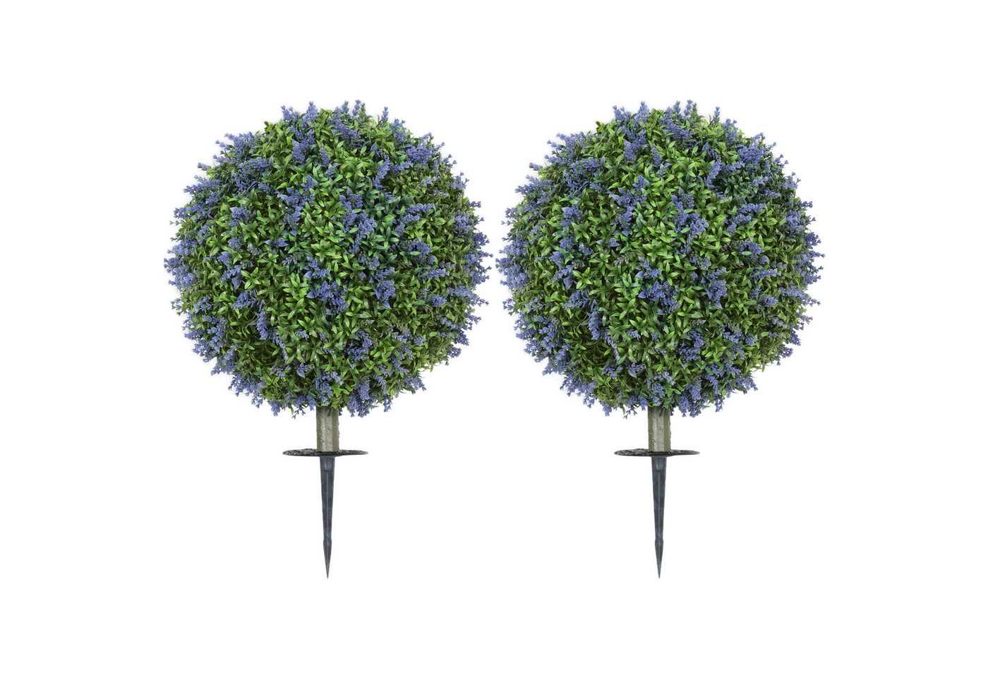 Kunstpflanze 2-teiliges Kunstbaum-Set, Künstliche Lavendelbäume, Erdspi, furnicato, Höhe 60 cm von furnicato