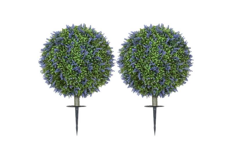 Kunstpflanze 2-teiliges Kunstbaum-Set, Künstliche Lavendelbäume, Erdspi, furnicato, Höhe 60 cm von furnicato