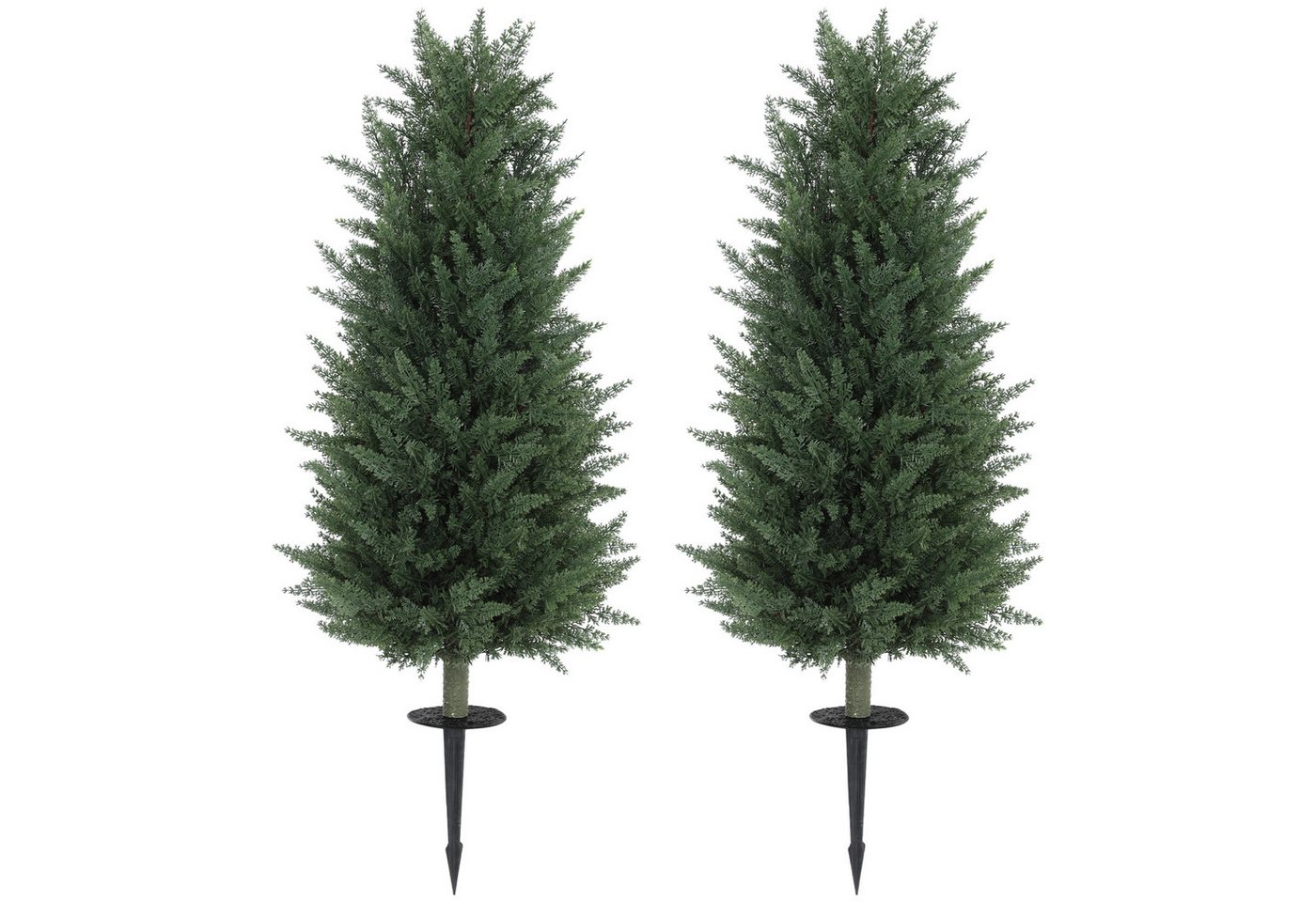 Kunstpflanze 2er-Set künstliche Zypressen, 831 Blätter, vielseitig, furnicato, Höhe 100 cm von furnicato