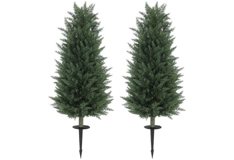 Kunstpflanze 2er-Set künstliche Zypressen, 831 Blätter, vielseitig, furnicato, Höhe 100 cm von furnicato