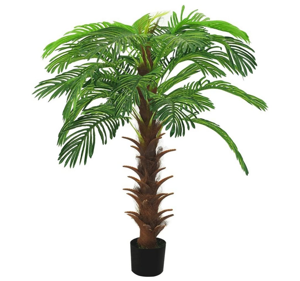 Kunstpflanze Künstliche Palme Cycas mit Topf 140 cm Grün, furnicato, Höhe 140 cm von furnicato