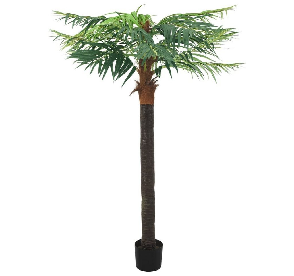Kunstpflanze Künstliche Palme Phönix mit Topf 215 cm Grün, furnicato, Höhe 215 cm von furnicato