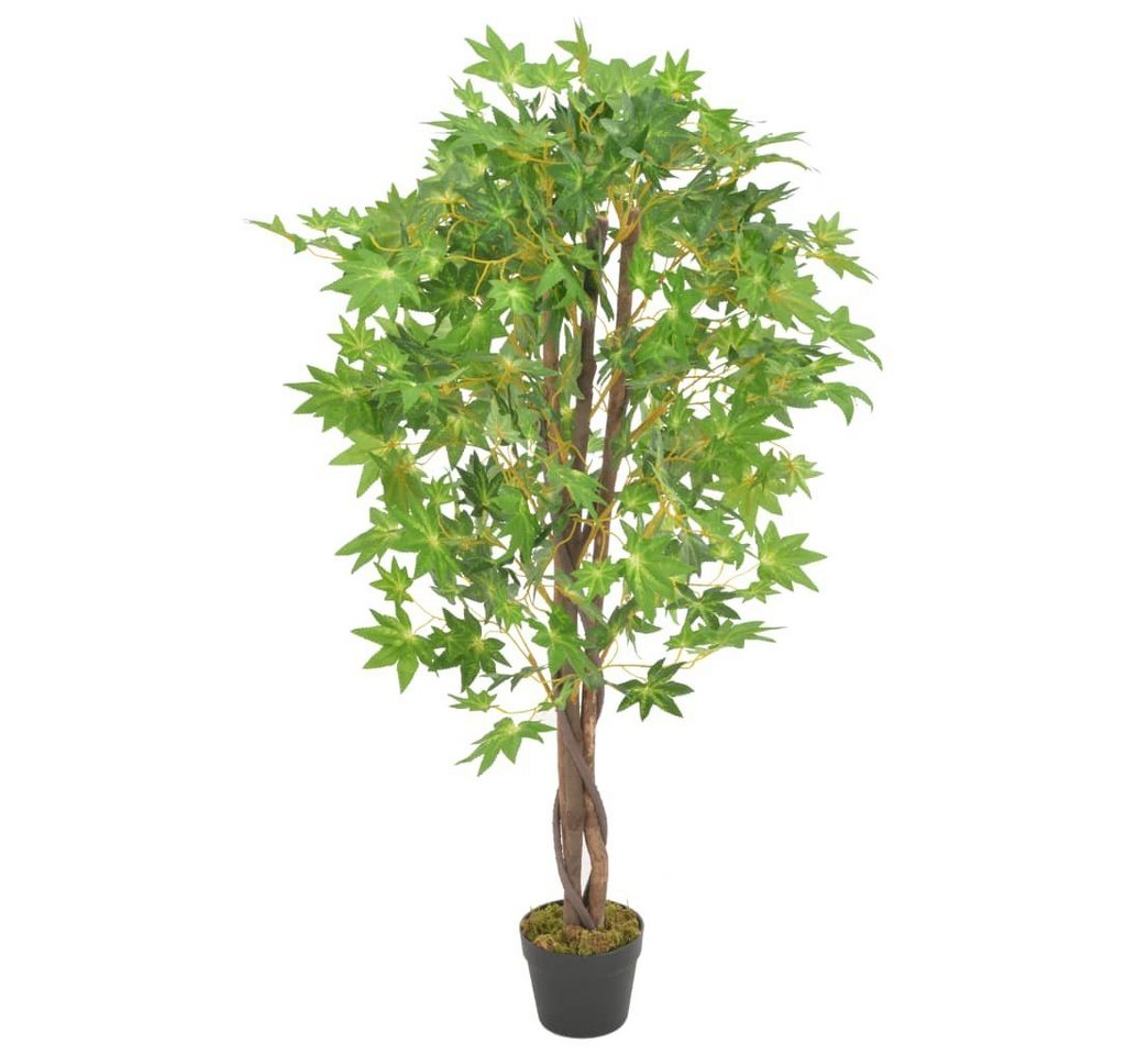 Kunstpflanze Künstliche Pflanze Ahornbaum mit Topf Grün 120 cm, furnicato, Höhe 120 cm von furnicato