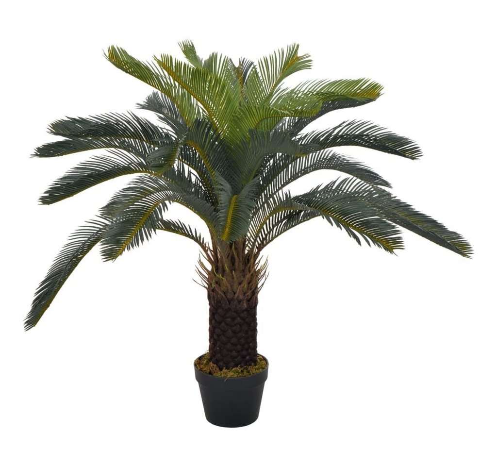 Kunstpflanze Künstliche Pflanze Cycas-Palme mit Topf Grün 90 cm, furnicato, Höhe 90 cm von furnicato