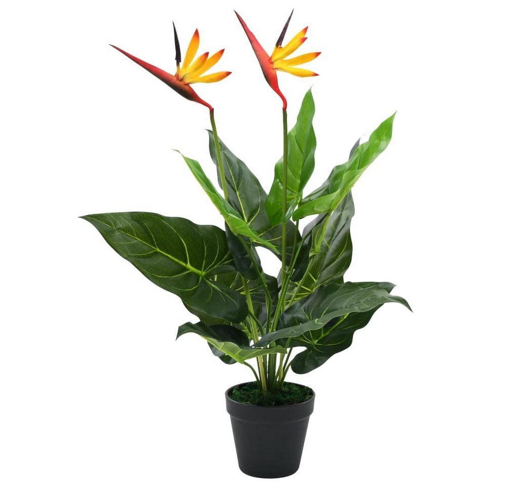 Kunstpflanze Künstliche Strelitzia Reginae Paradiesvogelblume 66 cm, furnicato, Höhe 66 cm von furnicato
