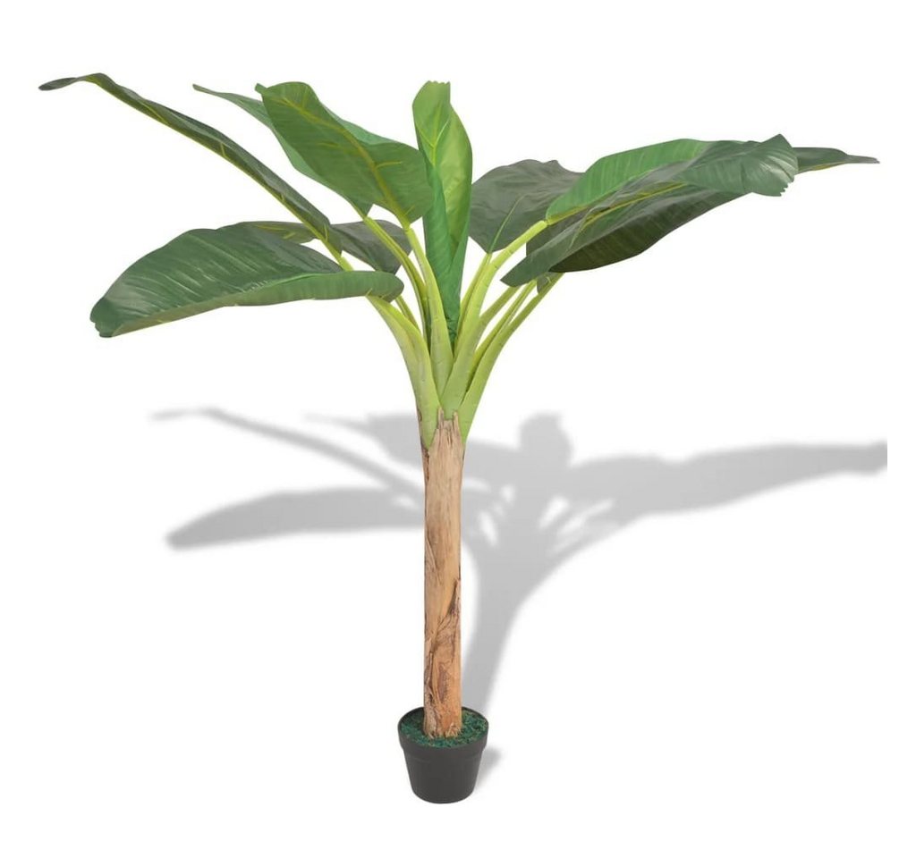 Kunstpflanze Künstlicher Bananenbaum mit Topf 150 cm Grün, furnicato, Höhe 150 cm von furnicato