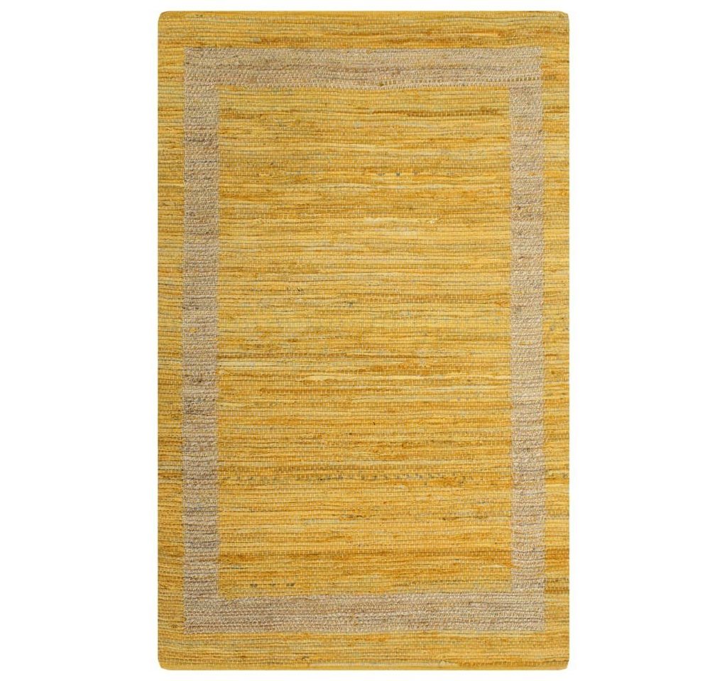 Teppich Handgefertigt Jute Gelb 120x180 cm, furnicato, Rechteckig von furnicato
