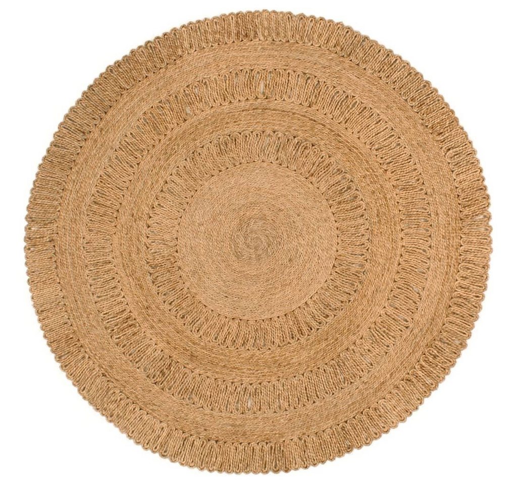 Teppich Jute Handgeflochten 150 cm Rund, furnicato, Runde von furnicato