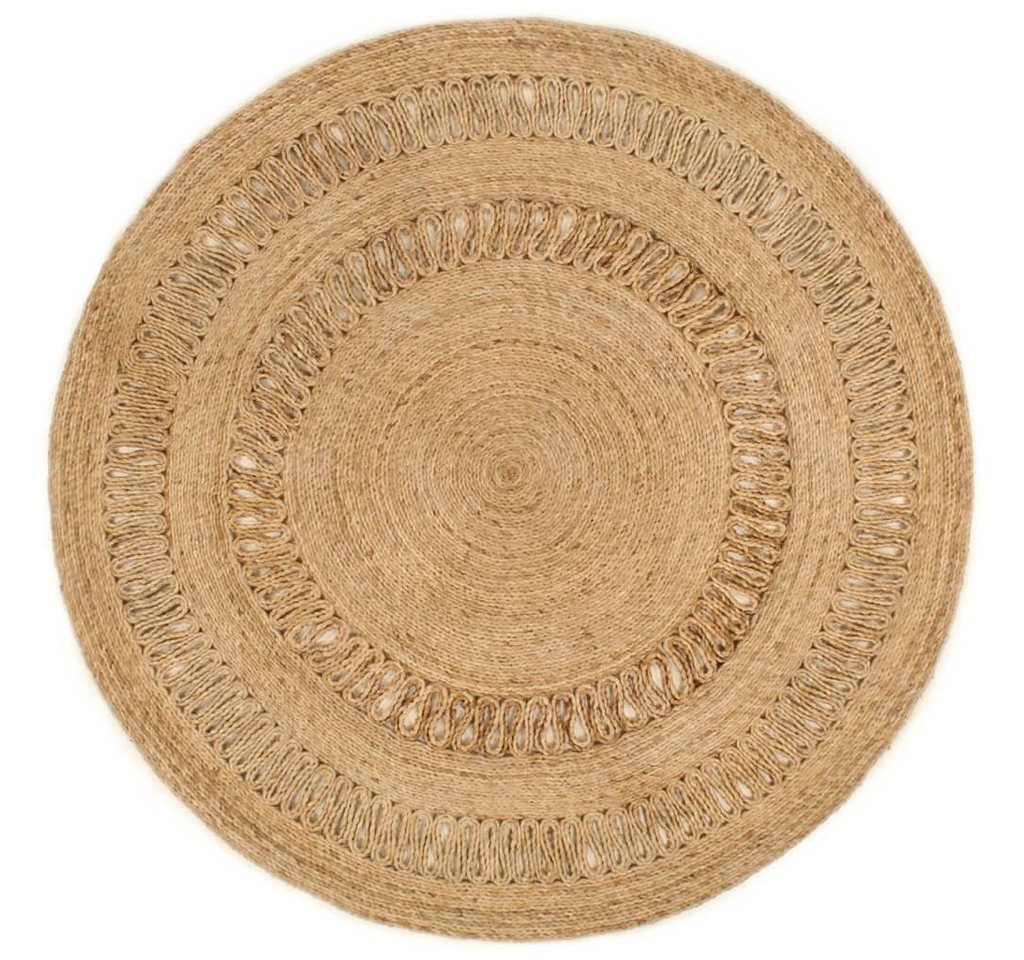 Teppich Jute Handgeflochten 150 cm Rund, furnicato, Runde von furnicato