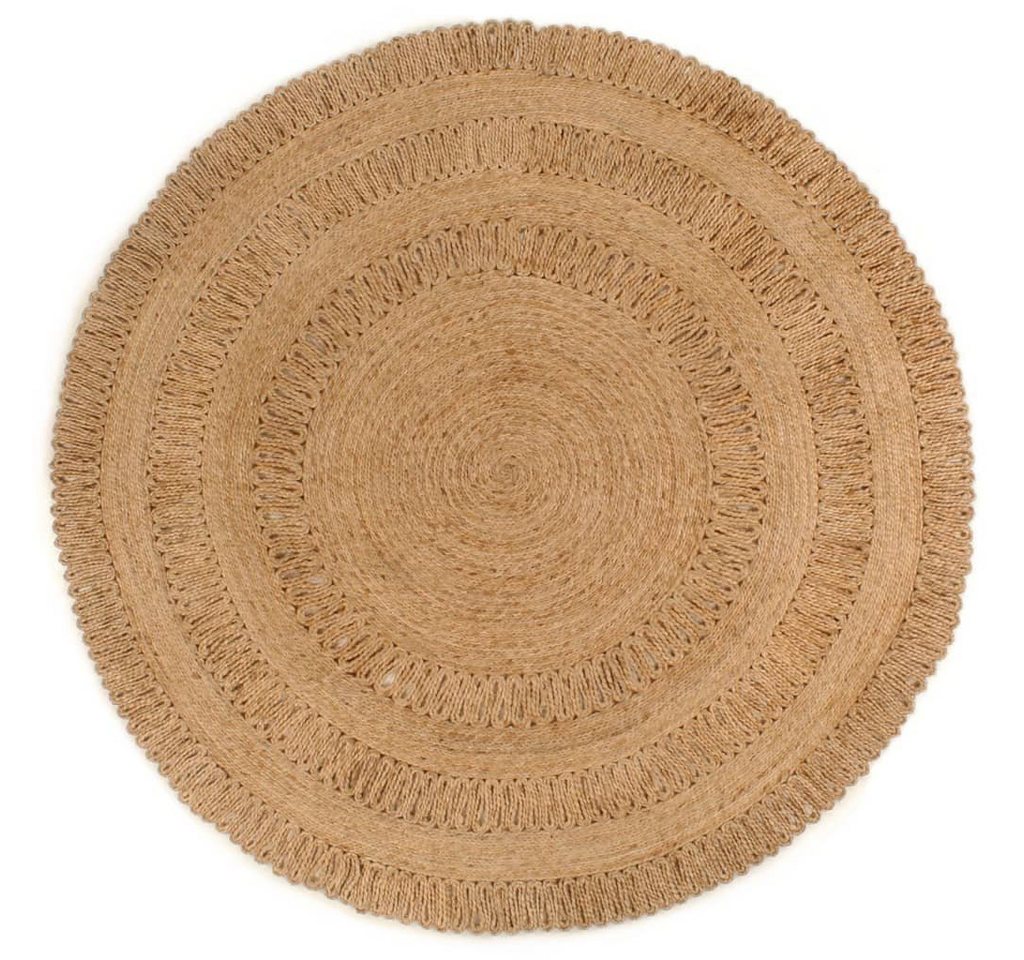 Teppich Jute Handgeflochten 180 cm Rund, furnicato, Runde von furnicato
