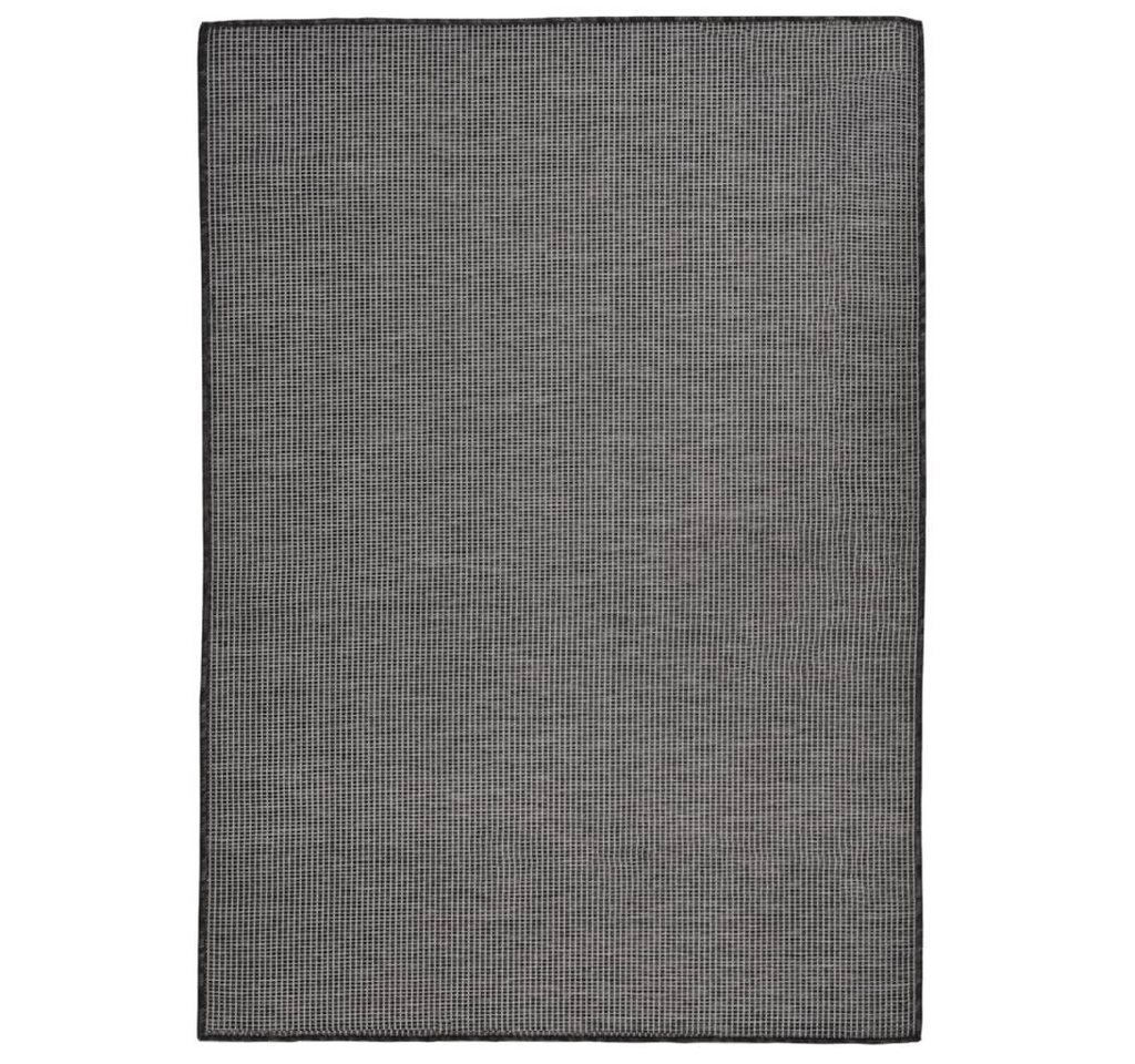 Teppich Outdoor-Flachgewebe 140x200 cm Grau, furnicato, Rechteckig von furnicato