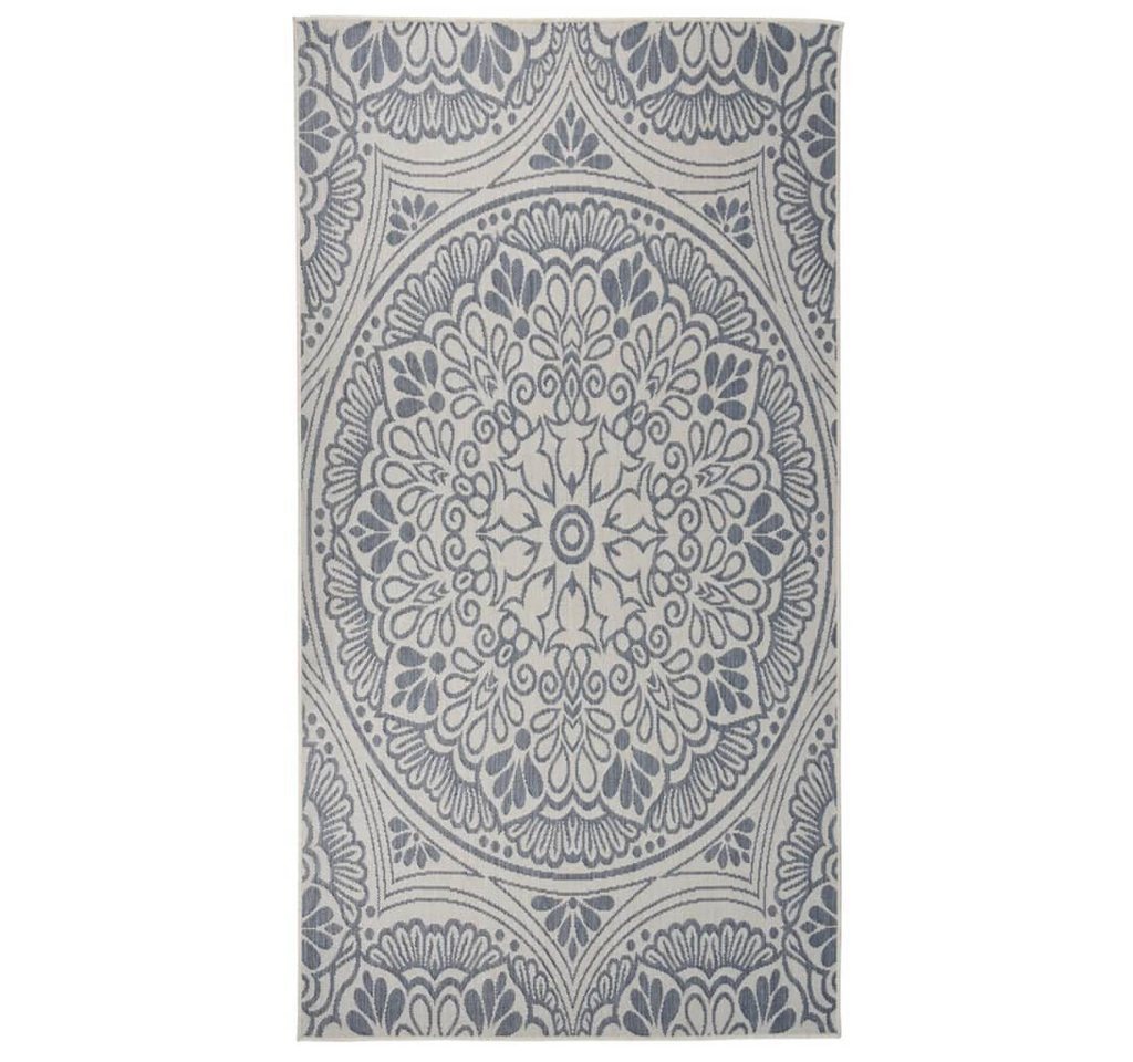 Teppich Outdoor-Flachgewebe 80x150 cm Blaues Muster, furnicato, Rechteckig von furnicato