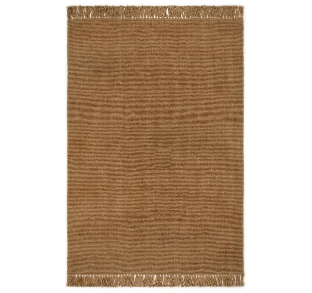 Teppich mit Fransen 160x230 cm Jute, furnicato, Rechteckig von furnicato