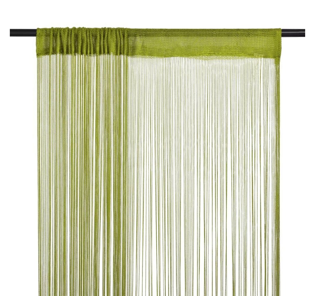 Vorhang Fadenvorhänge 2 Stk. 100 x 250 cm Grün, furnicato, (2 St) von furnicato