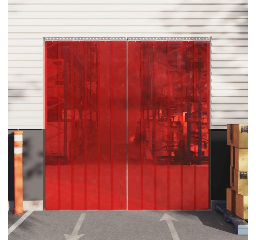 Vorhang Türvorhang Rot 300x2,6 mm 25 m PVC, furnicato, (1 St) von furnicato