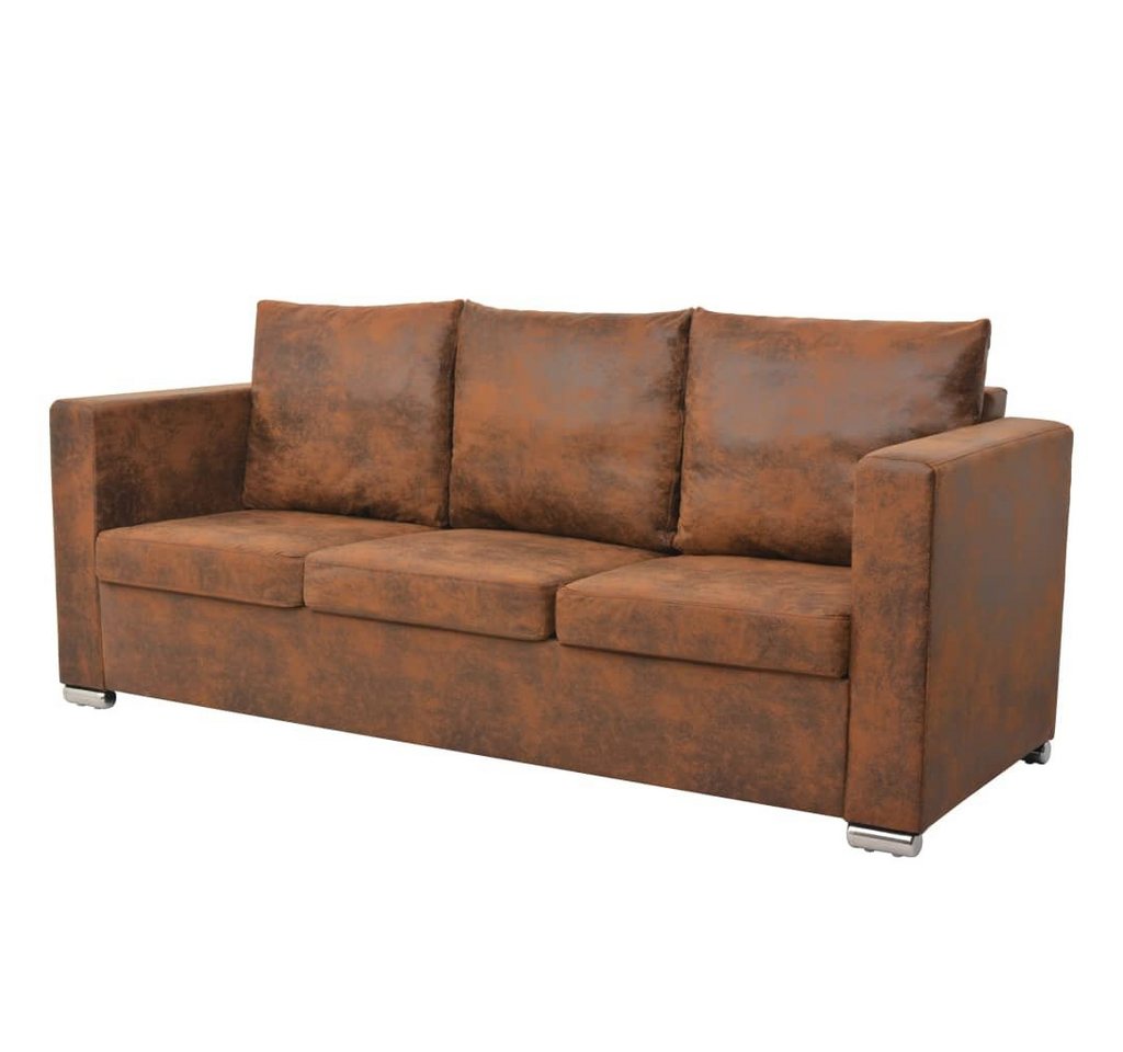 furnicato 3-Sitzer Sofa 191 x 73 x 82 cm Künstliches Wildleder von furnicato