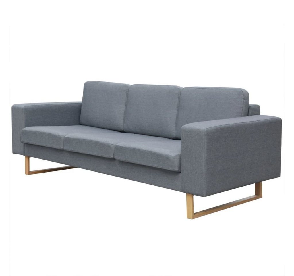 furnicato 3-Sitzer Sofa Stoff Hellgrau von furnicato