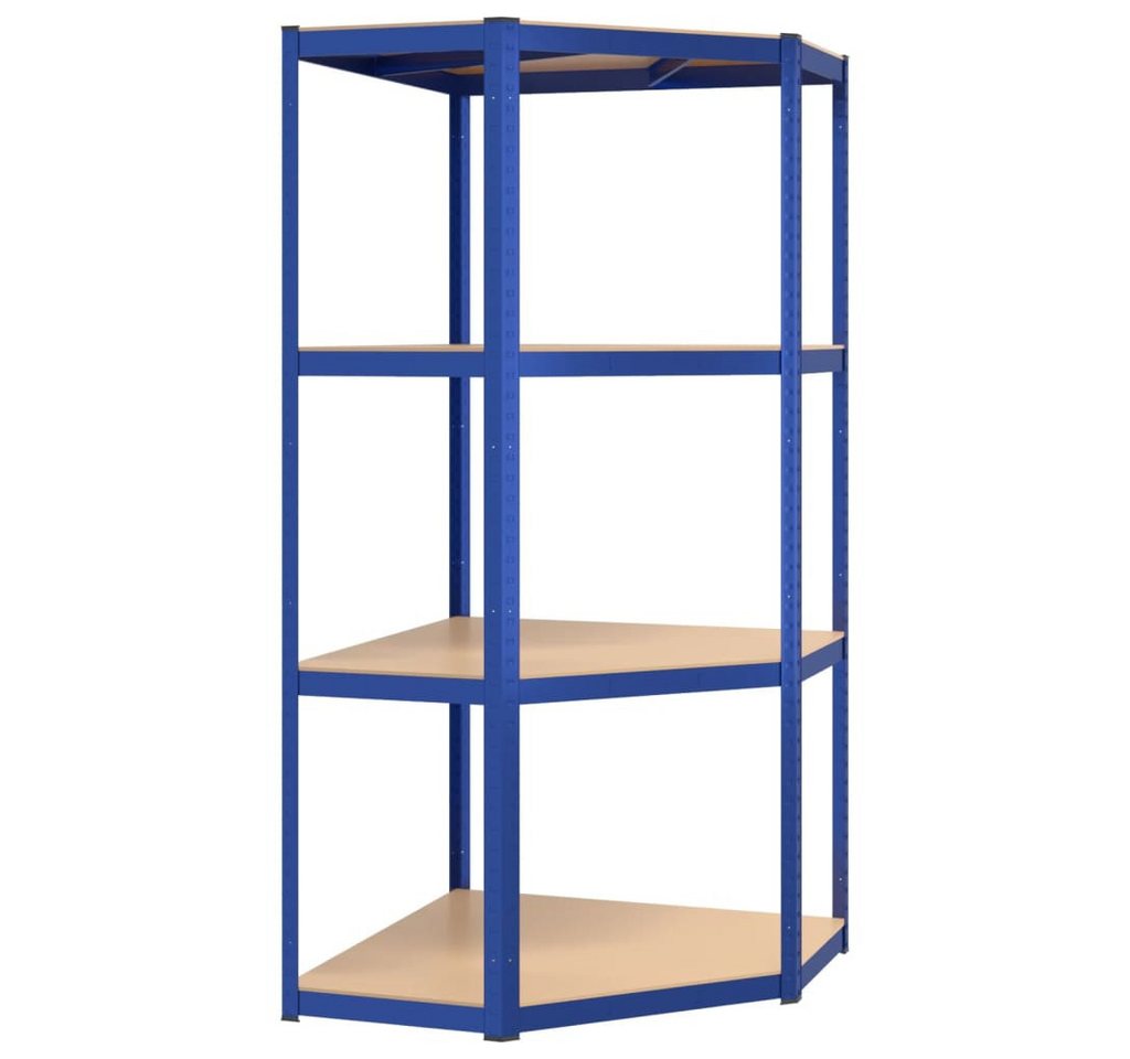 furnicato Ablageregal Eckregal mit 4 Böden Blau Stahl & Holzwerkstoff, 1-tlg. furnicato Ablageregal Eckregal mit 4 Böden Blau Stahl & Holzwerkstoff, 1-tlg. von furnicato