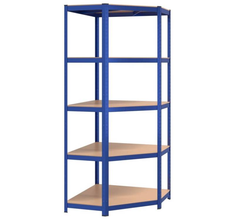furnicato Ablageregal Eckregal mit 5 Böden Blau Stahl & Holzwerkstoff, 1-tlg. furnicato Ablageregal Eckregal mit 5 Böden Blau Stahl & Holzwerkstoff, 1-tlg. von furnicato
