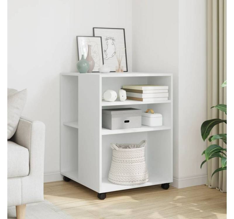 furnicato Aktenschrank Beistelltisch mit Rollen Weiß 55x60x78 cm Holzwerkstoff (1-St) von furnicato