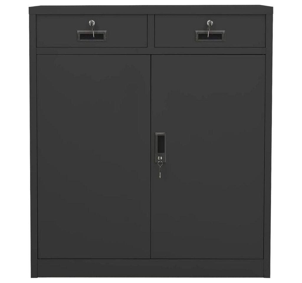 furnicato Aktenschrank Büroschrank Anthrazit 90x40x102 cm Stahl (1-St) von furnicato