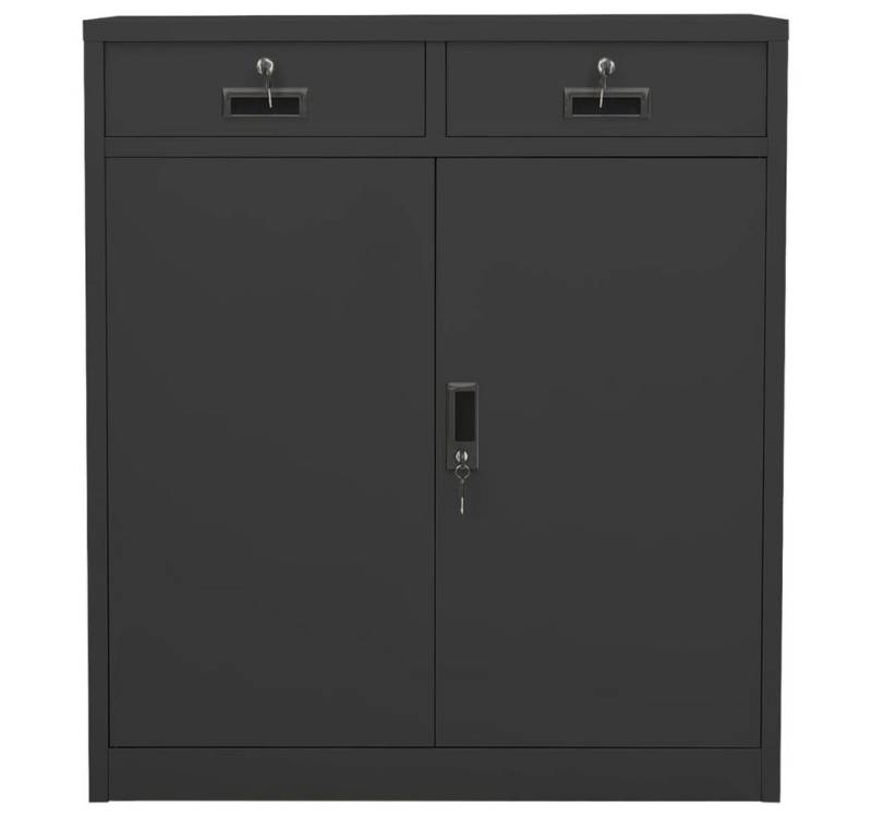 furnicato Aktenschrank Büroschrank Anthrazit 90x40x102 cm Stahl (1-St) von furnicato