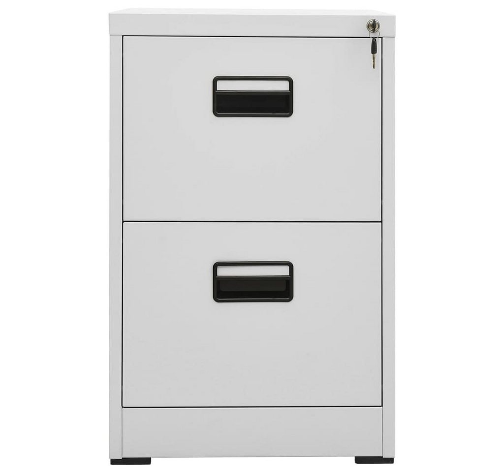 furnicato Aktenschrank Hellgrau 46x62x72,5 cm Stahl von furnicato