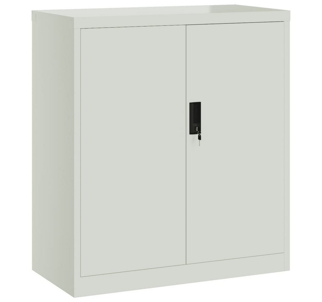 furnicato Aktenschrank Hellgrau 79x40x90 cm Stahl von furnicato