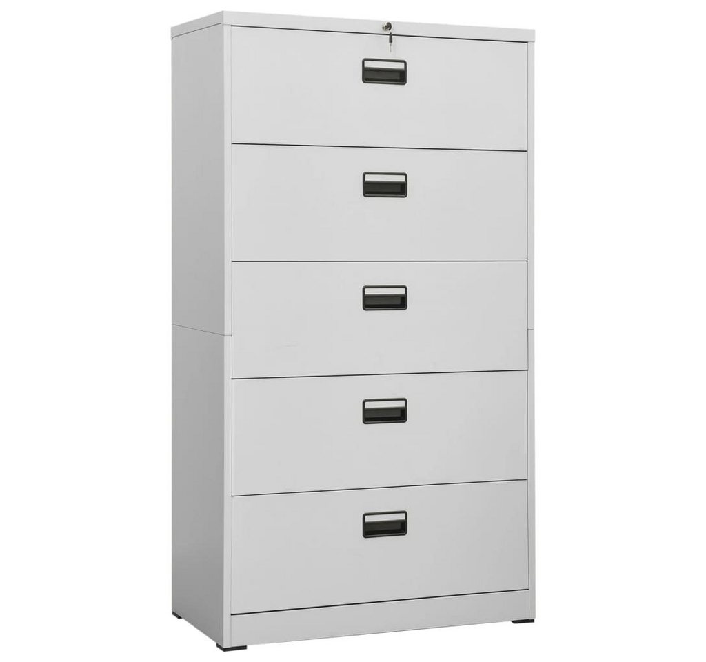 furnicato Aktenschrank Hellgrau 90x46x164 cm Stahl (1-St) von furnicato