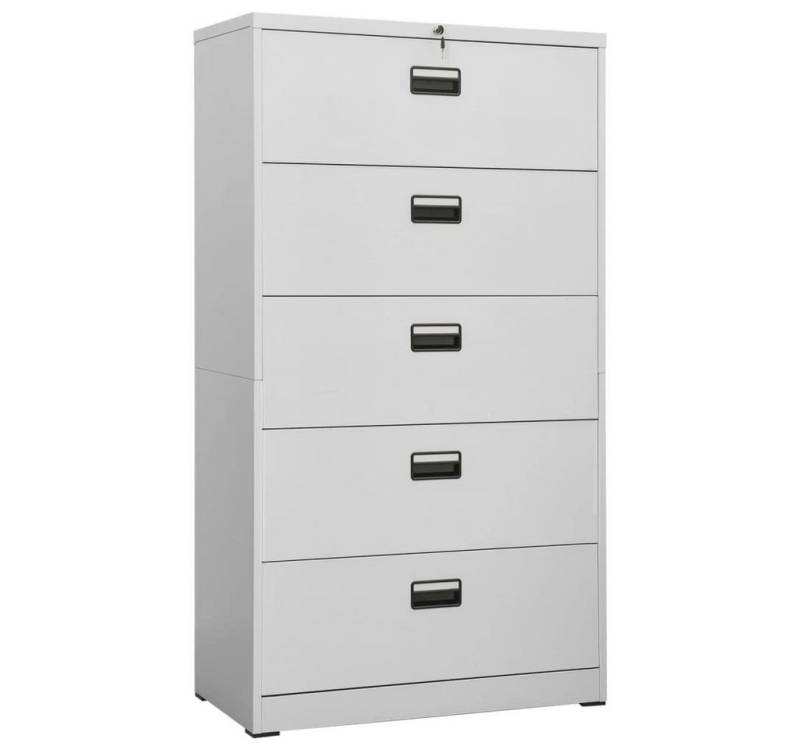 furnicato Aktenschrank Hellgrau 90x46x164 cm Stahl (1-St) von furnicato