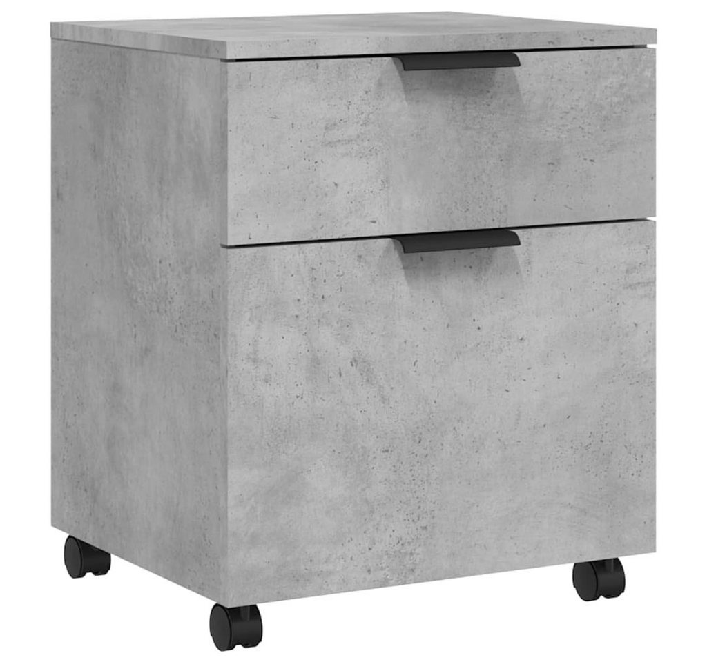 furnicato Aktenschrank Mobiler mit Rollen Betongrau 45x38x54 cm (1-St) von furnicato