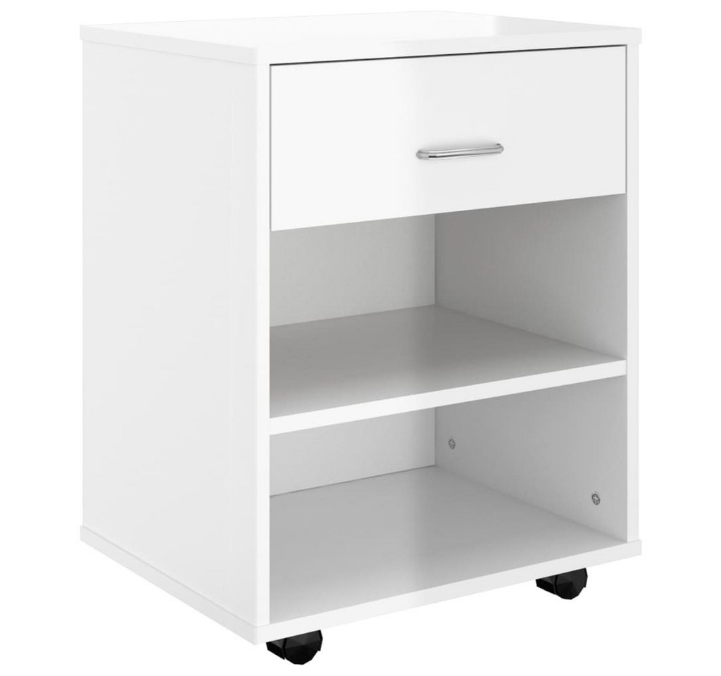 furnicato Aktenschrank Rollschrank Hochglanz-Weiß 46x36x59 cm Holzwerkstoff (1-St) von furnicato