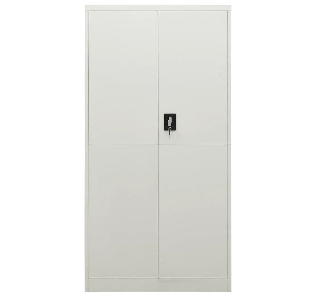 furnicato Aktenschrank Schließfachschrank Hellgrau 90x40x180 cm Stahl von furnicato