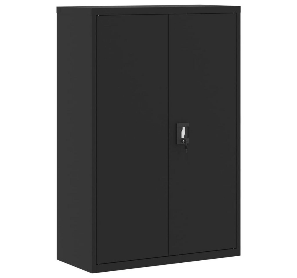 furnicato Aktenschrank Schwarz 90x40x140 cm Stahl von furnicato