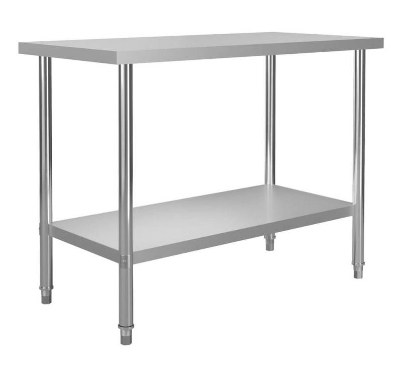 furnicato Arbeitstisch Küchen-120 x 60 x 85 cm Edelstahl (1-St) von furnicato