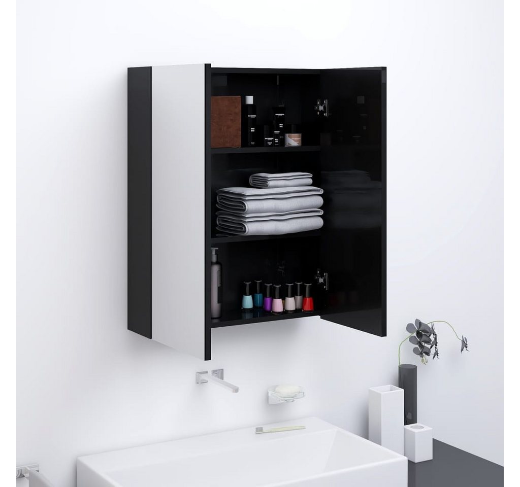furnicato Badezimmerspiegelschrank Bad-Spiegelschrank 60x15x75 cm MDF Glänzendes Schwarz furnicato Badezimmerspiegelschrank Bad-Spiegelschrank 60x15x75 cm MDF Glänzendes Schwarz von furnicato