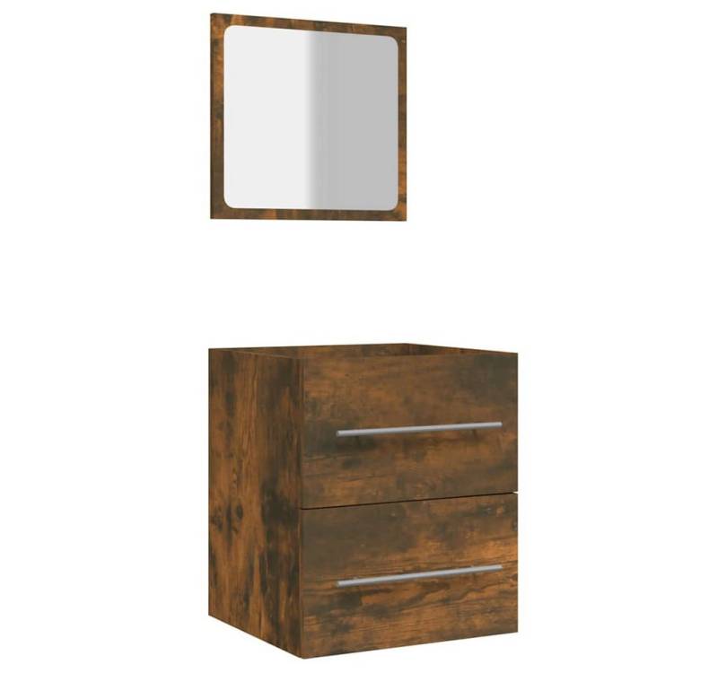 furnicato Badezimmerspiegelschrank Badschrank mit Spiegel Räuchereiche 41x38,5x48 cm furnicato Badezimmerspiegelschrank Badschrank mit Spiegel Räuchereiche 41x38,5x48 cm von furnicato