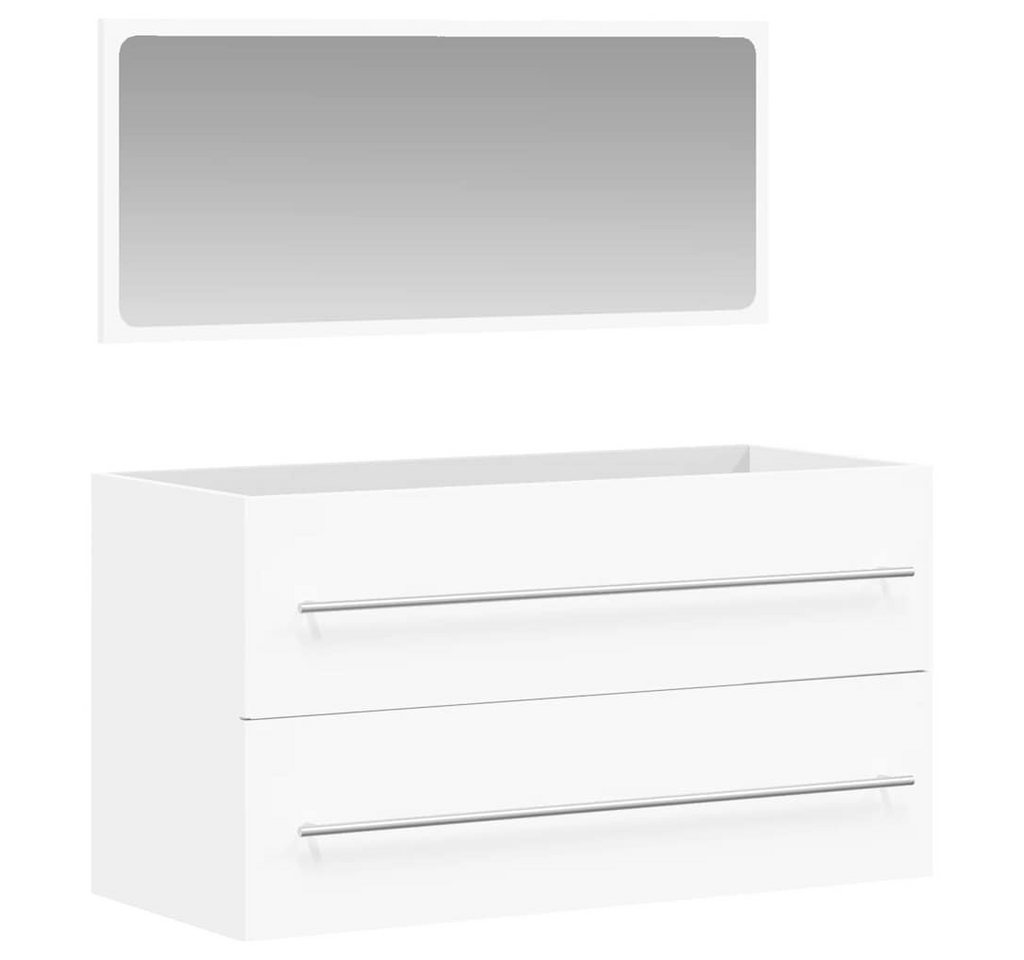 furnicato Badezimmerspiegelschrank Badschrank mit Spiegel Weiß Holzwerkstoff furnicato Badezimmerspiegelschrank Badschrank mit Spiegel Weiß Holzwerkstoff von furnicato