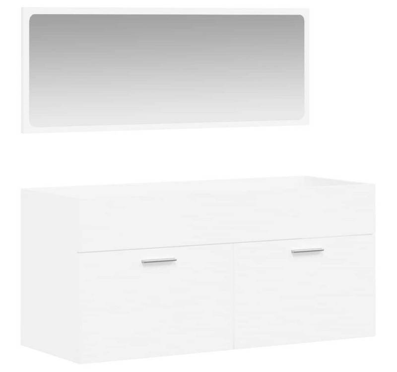 furnicato Badezimmerspiegelschrank Badschrank mit Spiegel Weiß Holzwerkstoff furnicato Badezimmerspiegelschrank Badschrank mit Spiegel Weiß Holzwerkstoff von furnicato