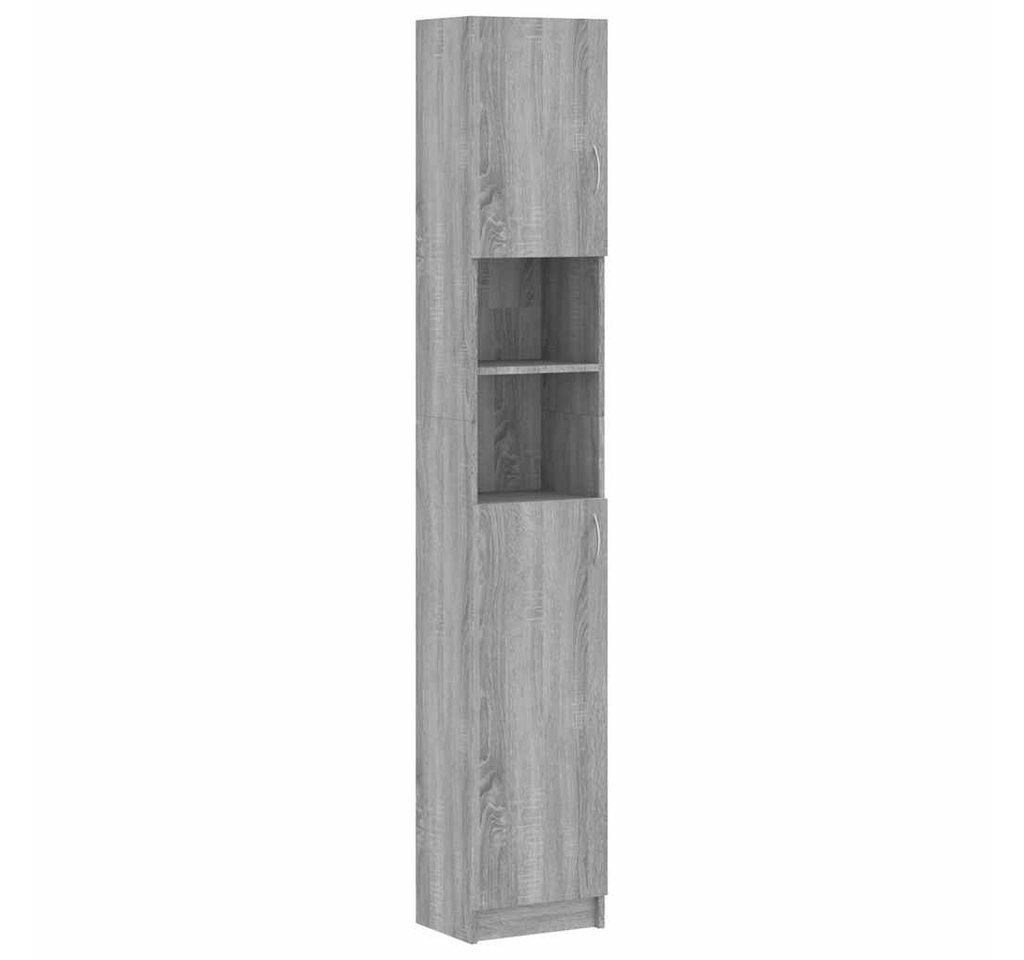 furnicato Badmöbel-Set Badezimmerschrank Grau Sonoma 32x25,5x190 cm Holzwerkstoff, (1-St) von furnicato