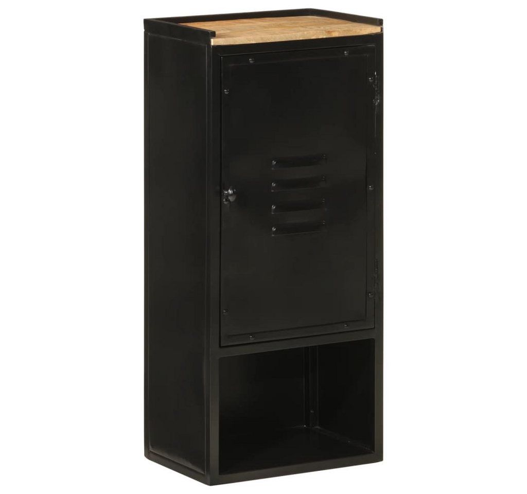 furnicato Badmöbel-Set Badschrank 40x27x90 cm Eisen und Massivholz von furnicato